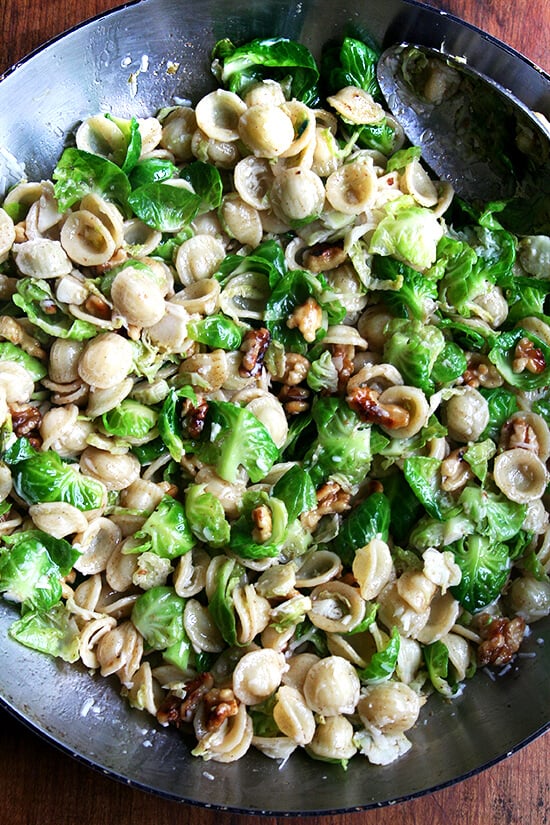 Minute Orecchiette: Brown Butter Brussels Sprouts & Walnuts
